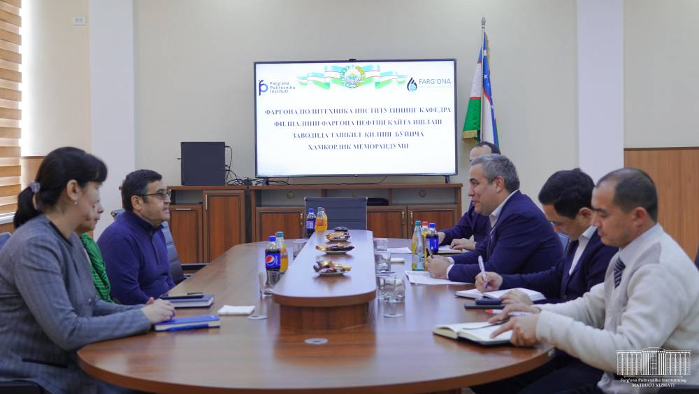 Ферганский НПЗ и Ферганский политехнический институт будут совместно готовить кадры для Нового Узбекистана